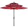 Coronado Red 9' Steel 3-Tier Umbrella