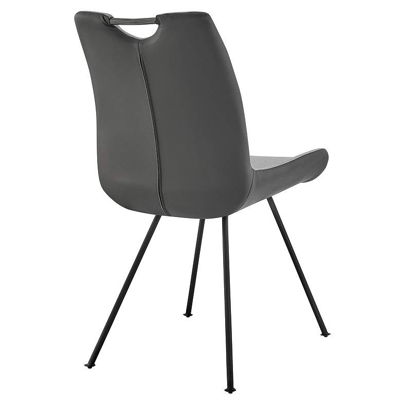 Image 2 Coronado Set of 2 Dining Chairs in Pewter Fabric and Gray Powder Coated more views
