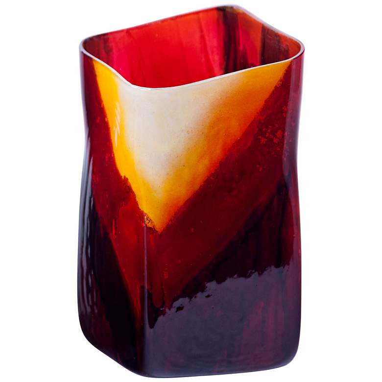 Image 1 Corozon Slant Small Square Art Glass Vase