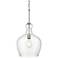 Corra 12" Wide Brushed Nickel Mini Pendant with Clear Glass