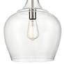 2_Corra 12" Wide Brushed Nickel Mini Pendant with Clear Glass more views