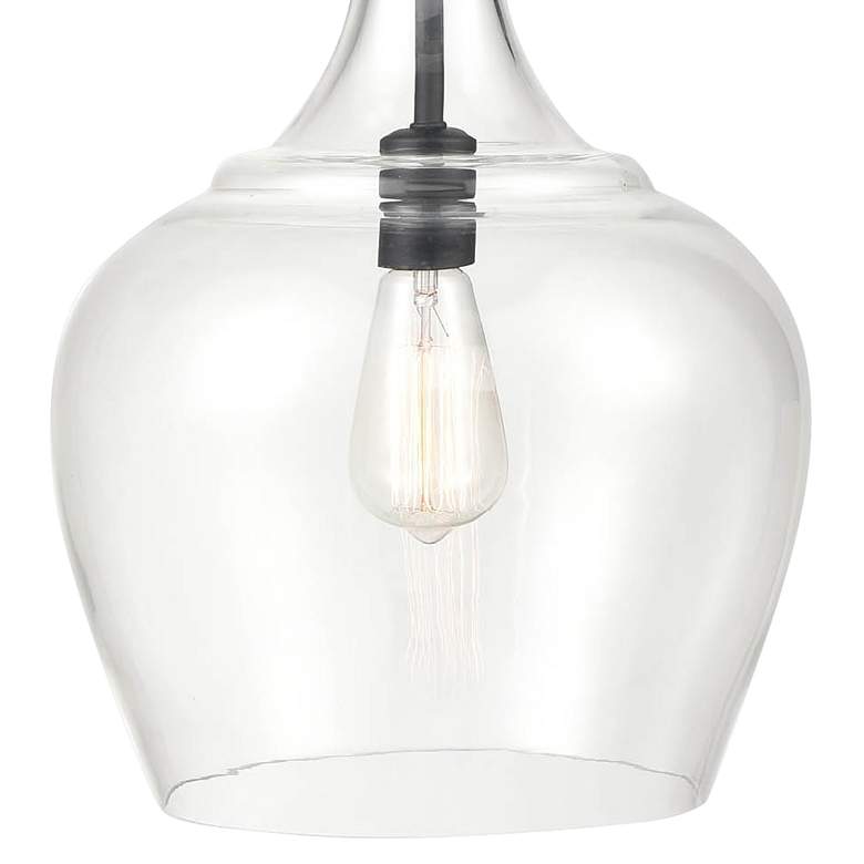 Image 2 Corra 12" Wide Matte Black Mini Pendant more views