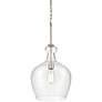 1_Corra 12" Wide Modern Gold Clear Glass Mini Pendant