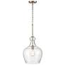 3_Corra 12" Wide Modern Gold Clear Glass Mini Pendant more views