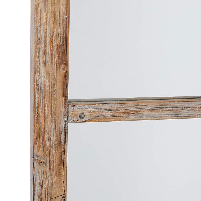 Image 3 Correa Distressed Brown 23" x 72" Arched Top Wall Mirror more views