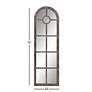 Correa Distressed Brown 23" x 72" Arched Top Wall Mirror