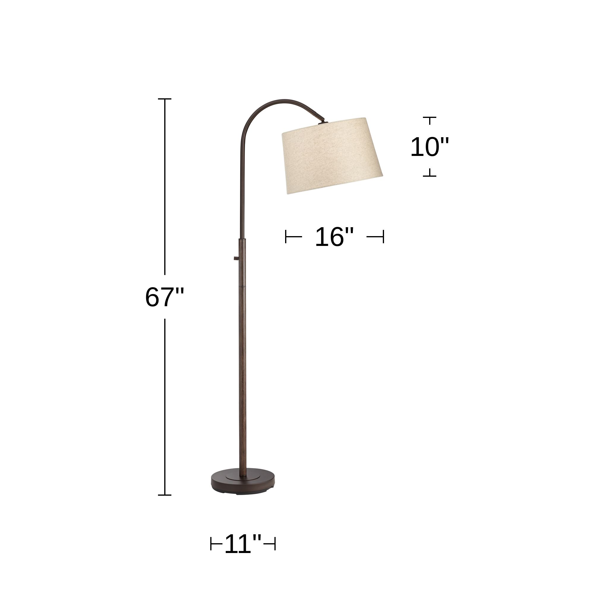 Image 7 Corrie 67" High Bronze Downbridge Floor Lamp more views