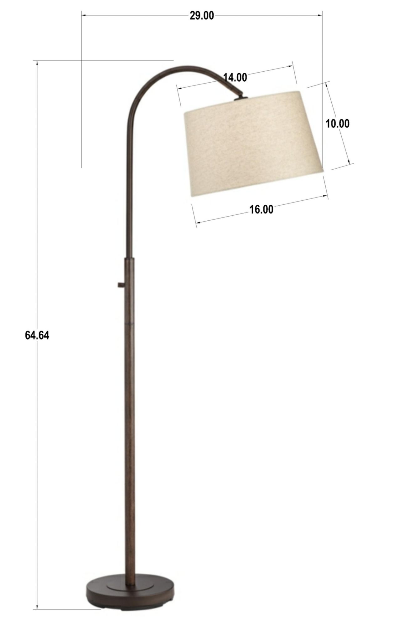 Image 7 Corrie 67" High Bronze Downbridge Floor Lamp more views