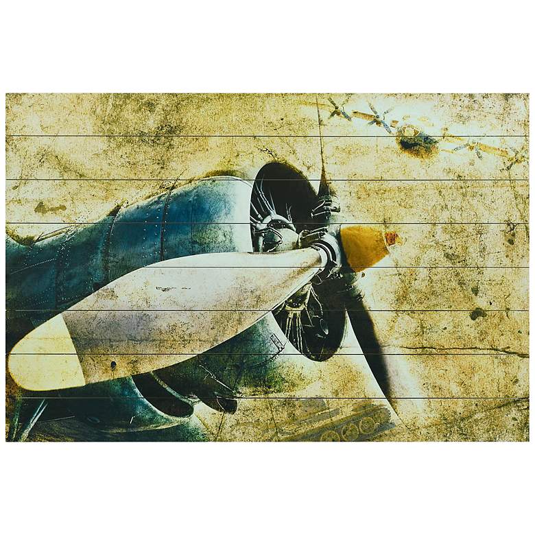 Image 2 Corsair 45"W Rectangular Giclee Print Solid Wood Wall Art