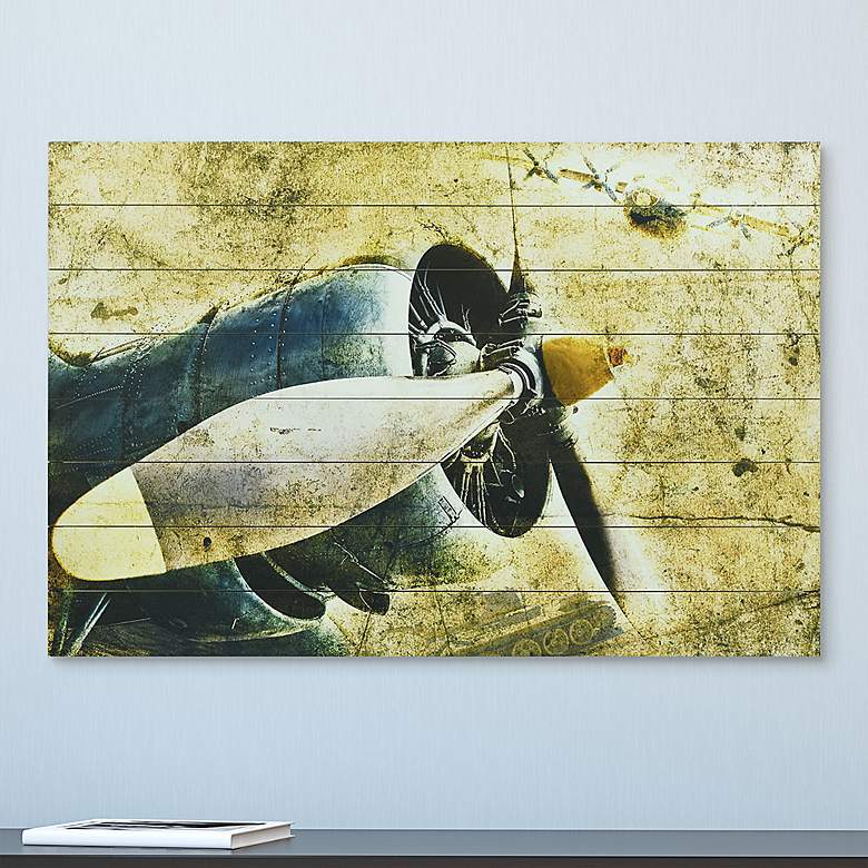 Image 1 Corsair 45 inchW Rectangular Giclee Print Solid Wood Wall Art