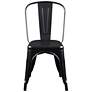 3_Corsair Black Metal Stacking Side Chairs Set of 4 more views