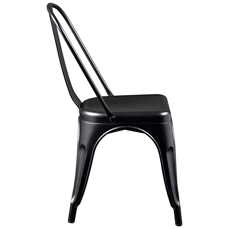 Image 5 Corsair Black Metal Stacking Side Chairs Set of 4 more views