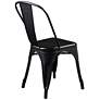 6_Corsair Black Metal Stacking Side Chairs Set of 4 more views