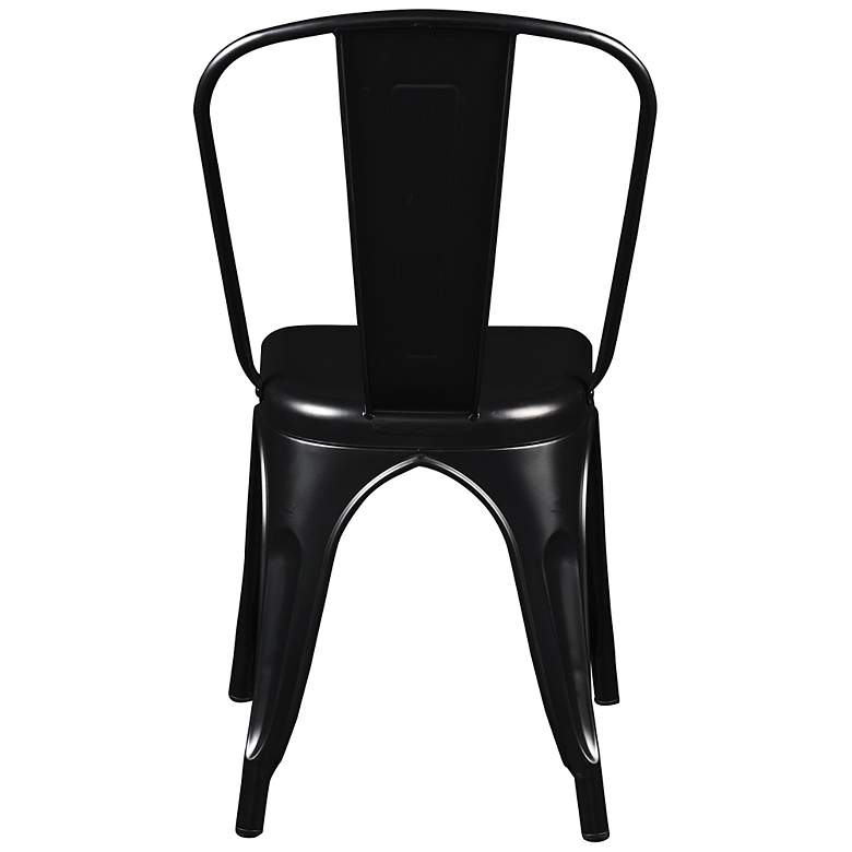 Image 7 Corsair Black Metal Stacking Side Chairs Set of 4 more views
