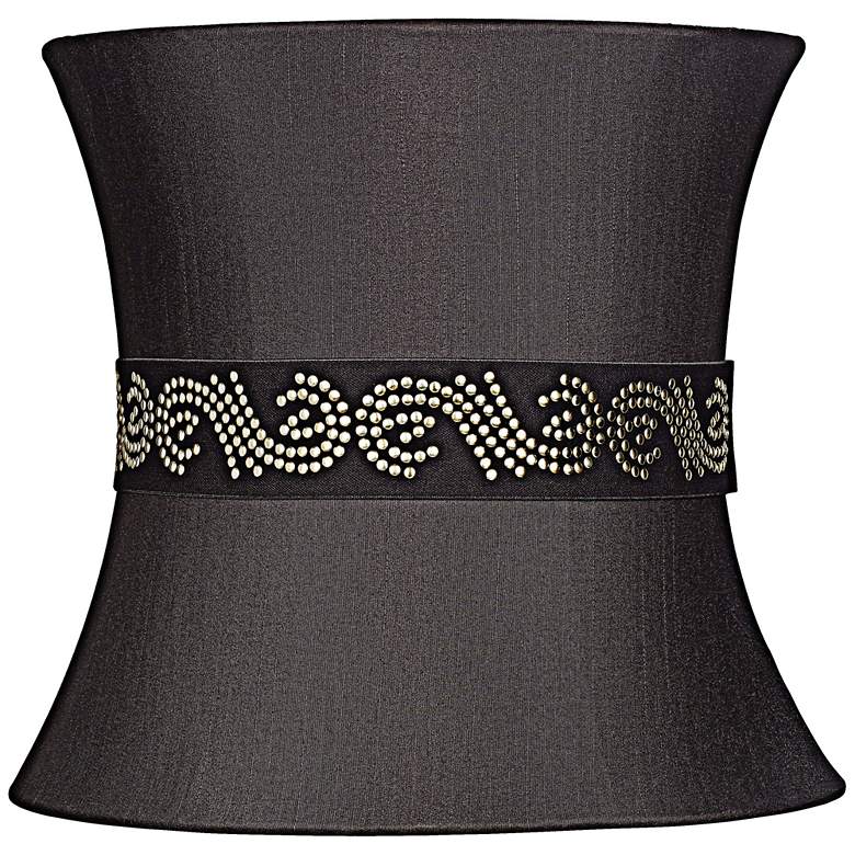 Image 1 Corset Black Lamp Shade with Studs 11x12x11 (Spider)