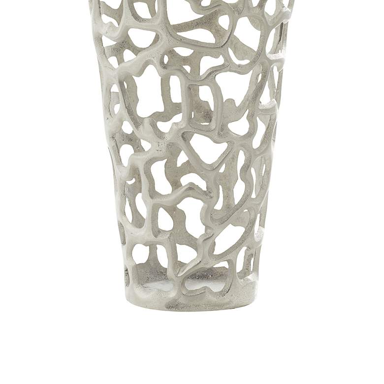 Image 3 Corsi I Metallic Polished Silver Metal 25 inch High Coral Vase more views