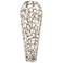 Corsi II Metallic Polished Silver Metal 33" High Coral Vase