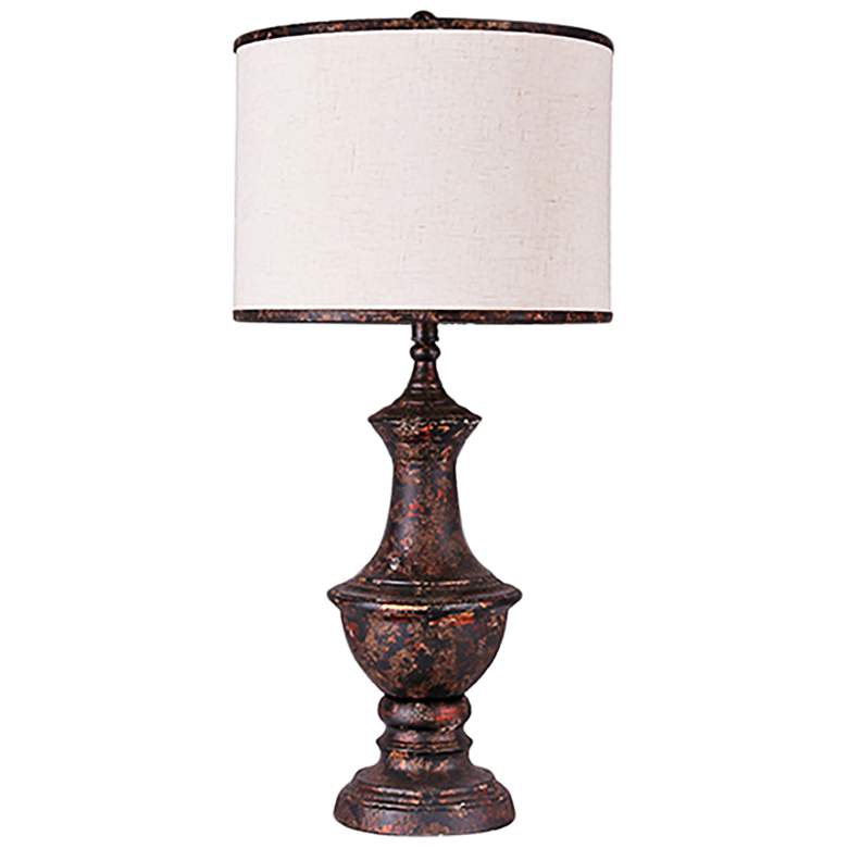 Image 1 Corsica Burn Copper Urn Metal Table Lamp
