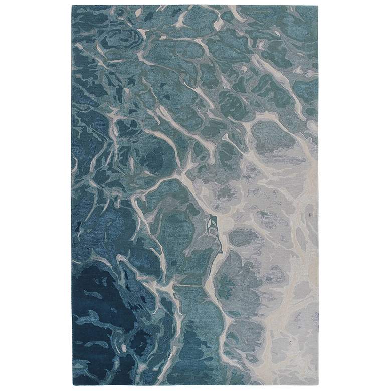 Image 2 Corsica Water 914603 5'x7'6" Blue Rectangular Area Rug