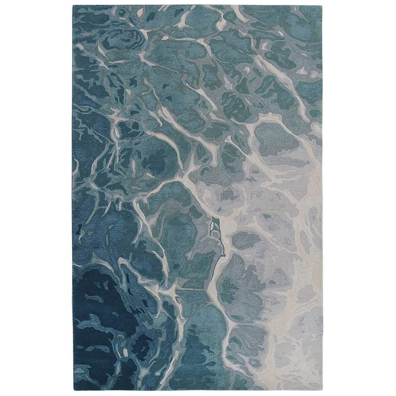 Image 2 Corsica Water 914603 5&#39;x7&#39;6 inch Blue Rectangular Area Rug