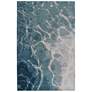 Thumbnail2 of Corsica Water 914603 7'6"x9'6" Blue Rectangular Area Rug