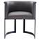 Corso Modern Metal Dining Chair in Grey
