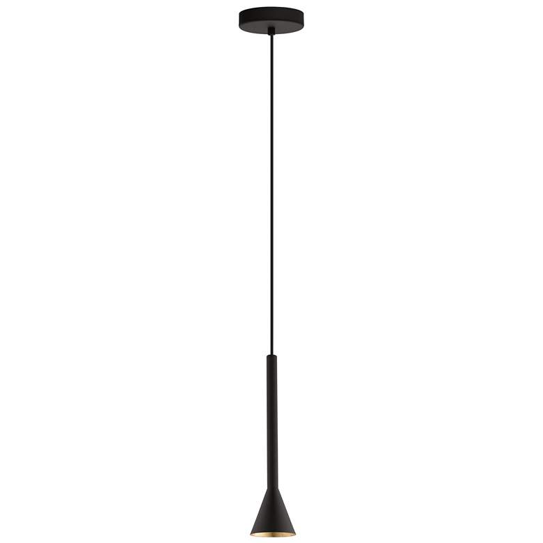 Image 1 Cortaderas - 1-Light LED GU10 Mini Pendant - Matte Black - Gold