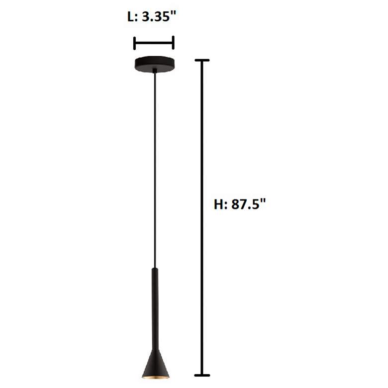 Image 2 Cortaderas - 1-Light LED GU10 Mini Pendant - Matte Black - Gold more views