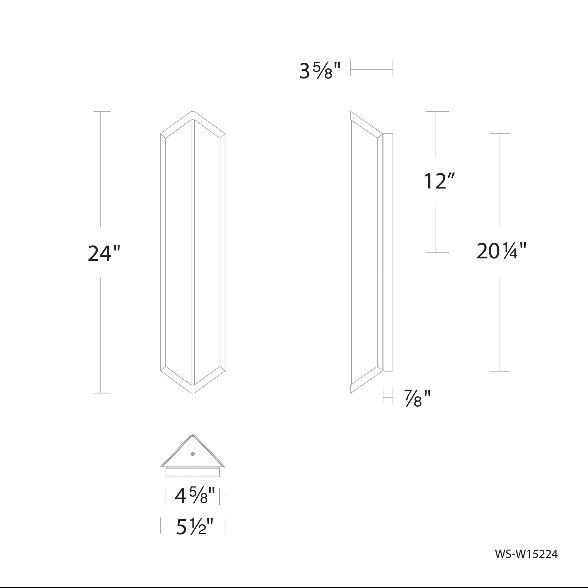 Image 6 Corte 24"H x 5.5"W 1-Light Outdoor Wall Light in Black more views