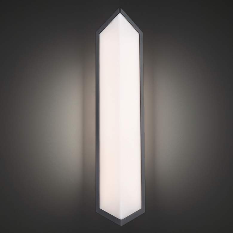 Image 4 Corte 24"H x 5.5"W 1-Light Outdoor Wall Light in Black more views