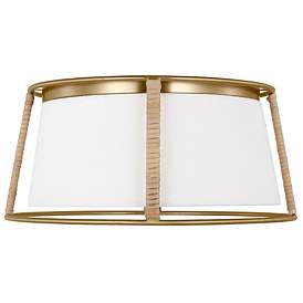 Image1 of Cortes 13 1/2" Wide Satin Brass Ceiling Light