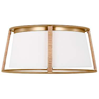 Cortes 13 1/2" Wide Satin Brass Ceiling Light