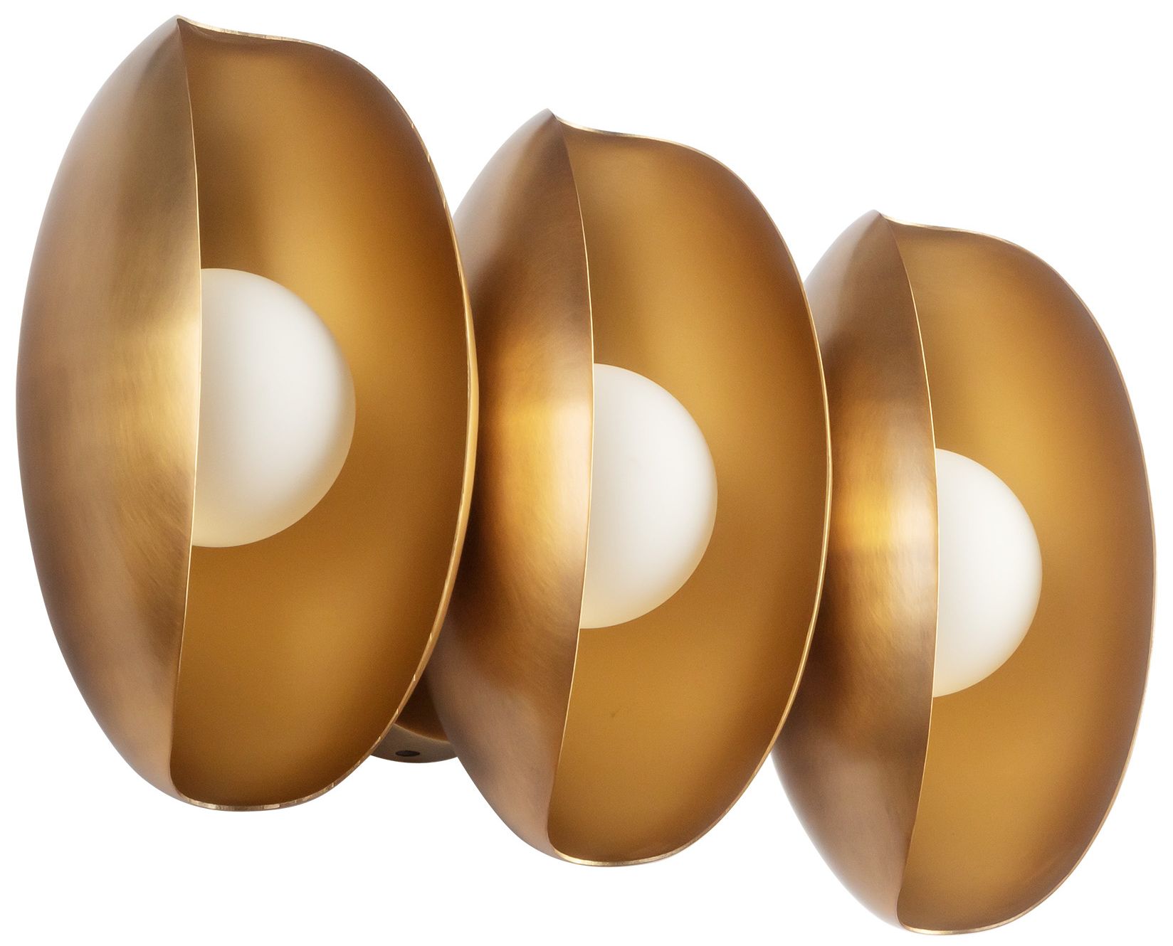 Image 4 Cortez 16-in Vintage Brass dimmable LED Wall/Vanity Light more views