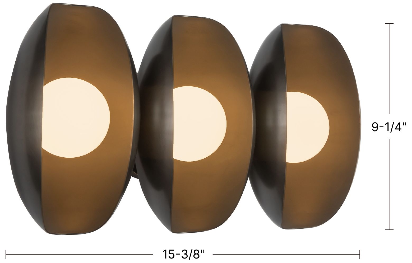 Image 7 Cortez 16-in Vintage Brass dimmable LED Wall/Vanity Light more views