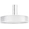 Cortez 24" LED Pendant - Satin Nickel Metal - White/White Shade