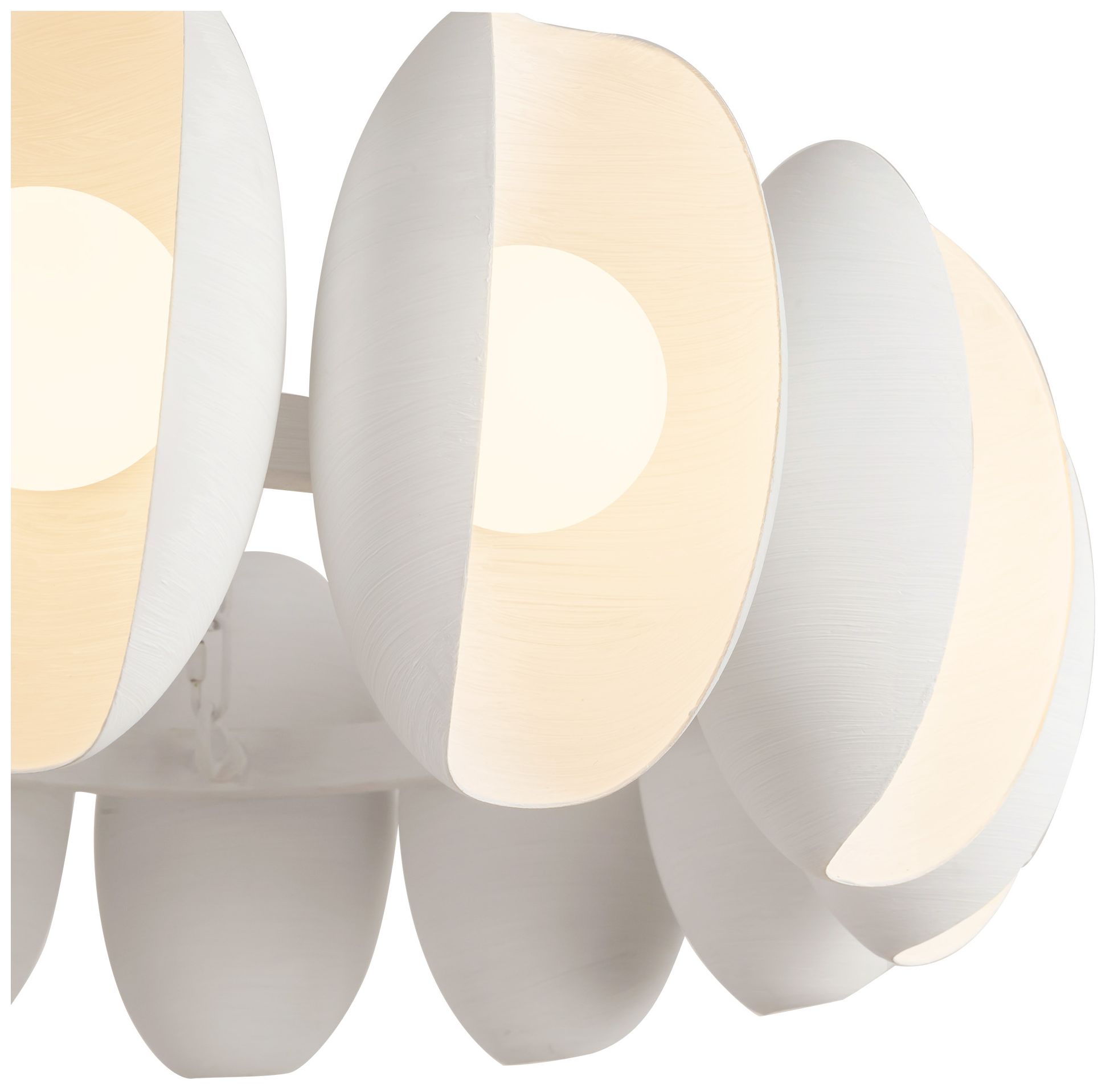 Image 4 Cortez 25-in Antique White dimmable LED Chandelier more views