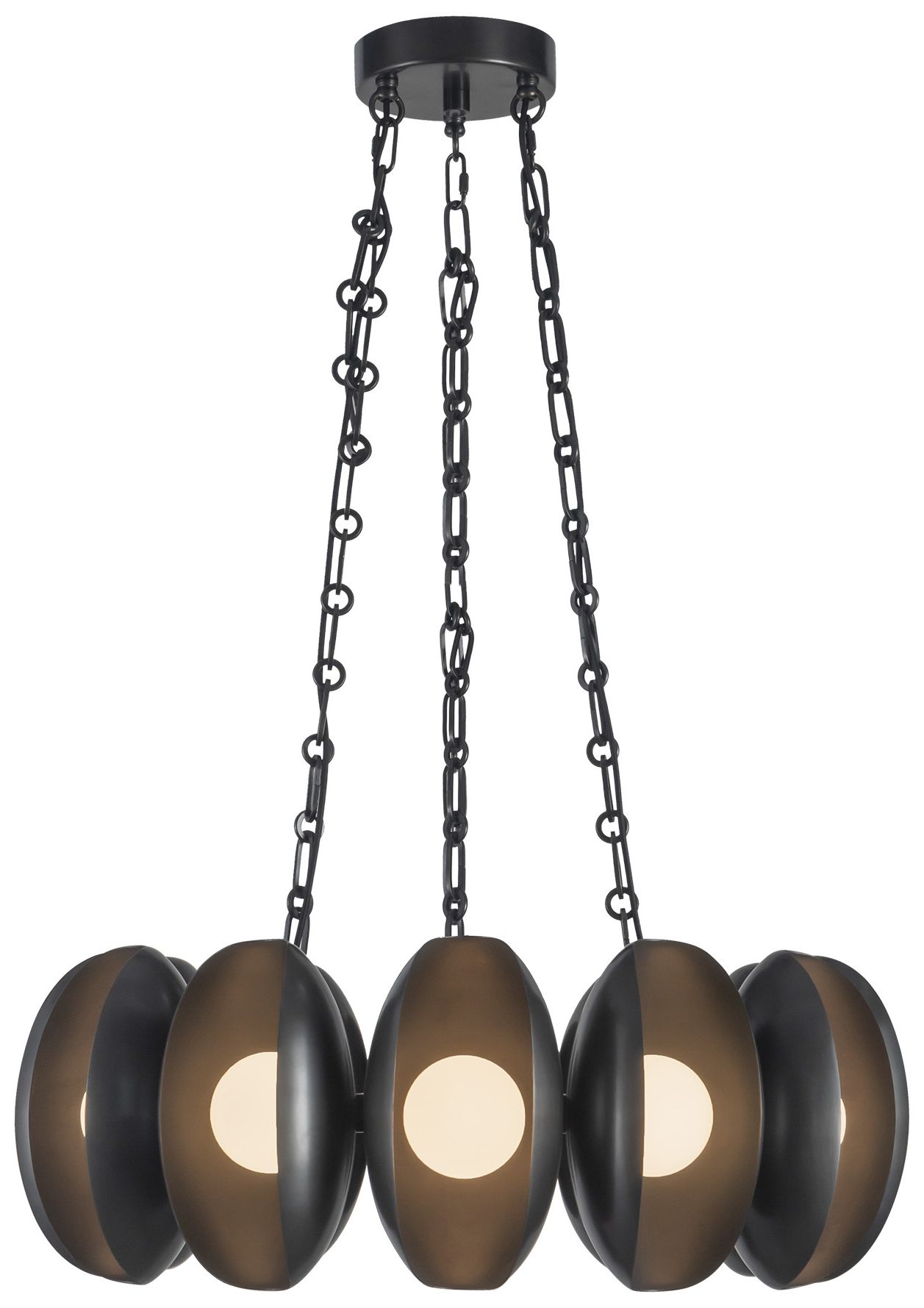 Cortez 25-in Urban Bronze dimmable LED Chandelier