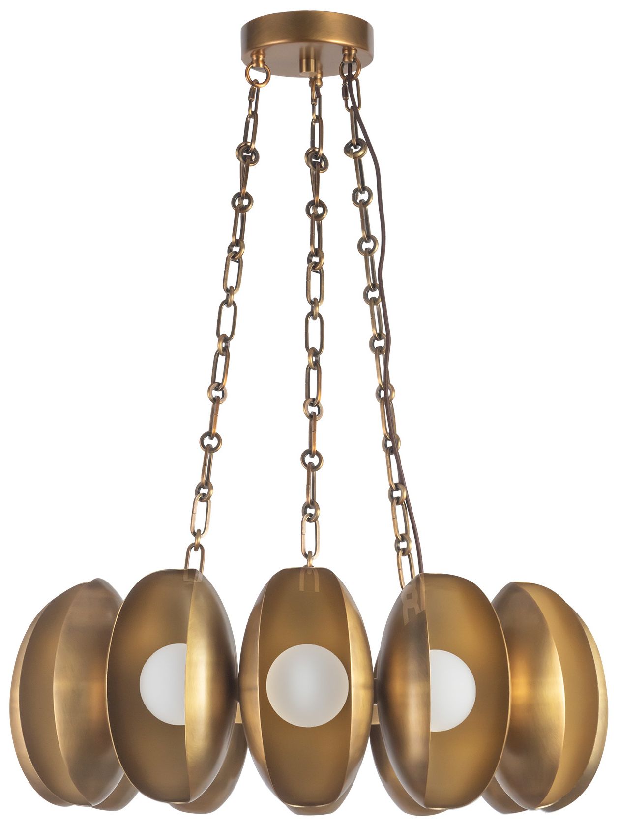 Image 6 Cortez 25-in Vintage Brass dimmable LED Chandelier more views