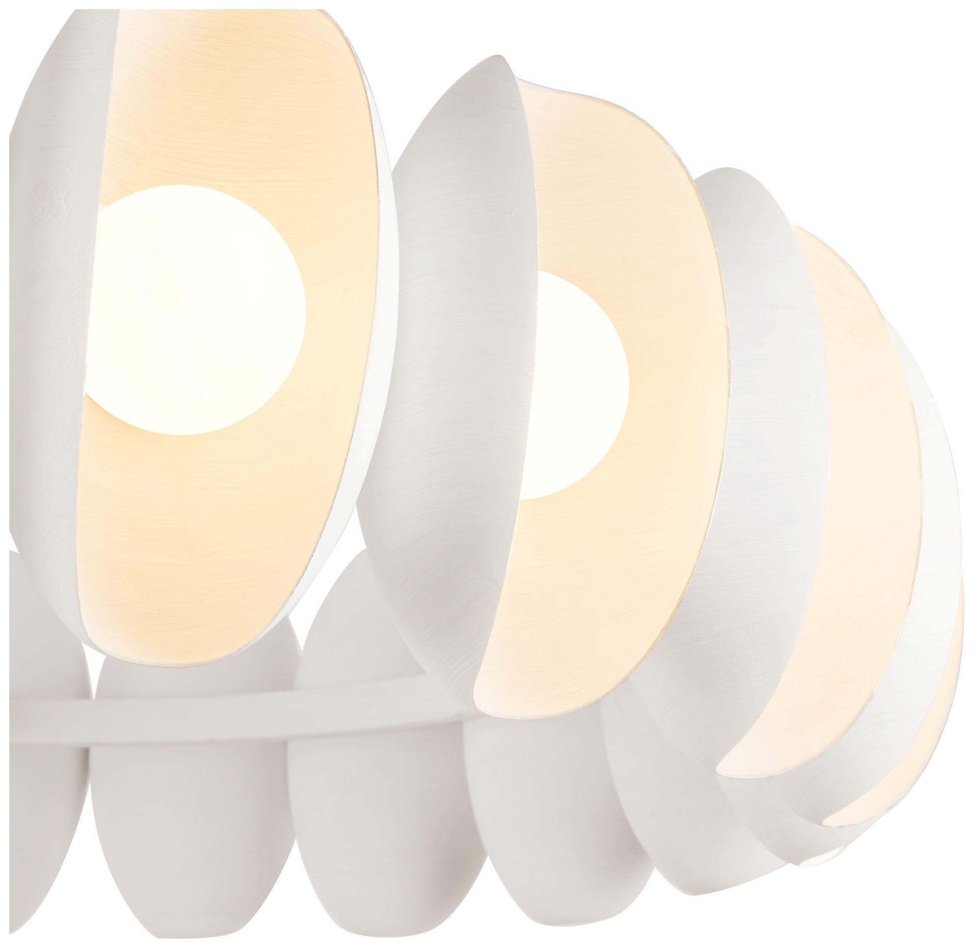 Image 4 Cortez 37-in Antique White dimmable LED Chandelier more views