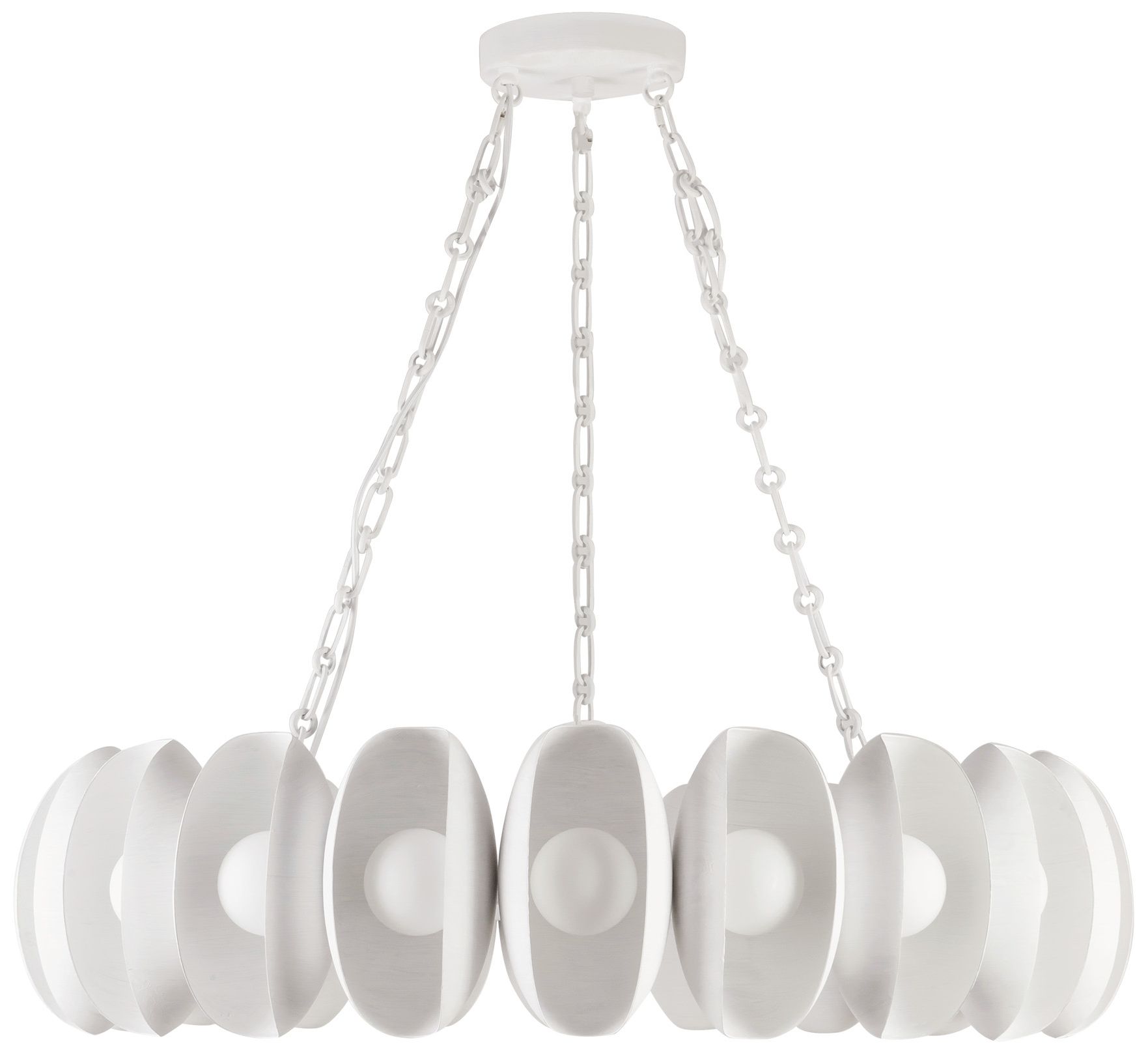 Image 6 Cortez 37-in Antique White dimmable LED Chandelier more views