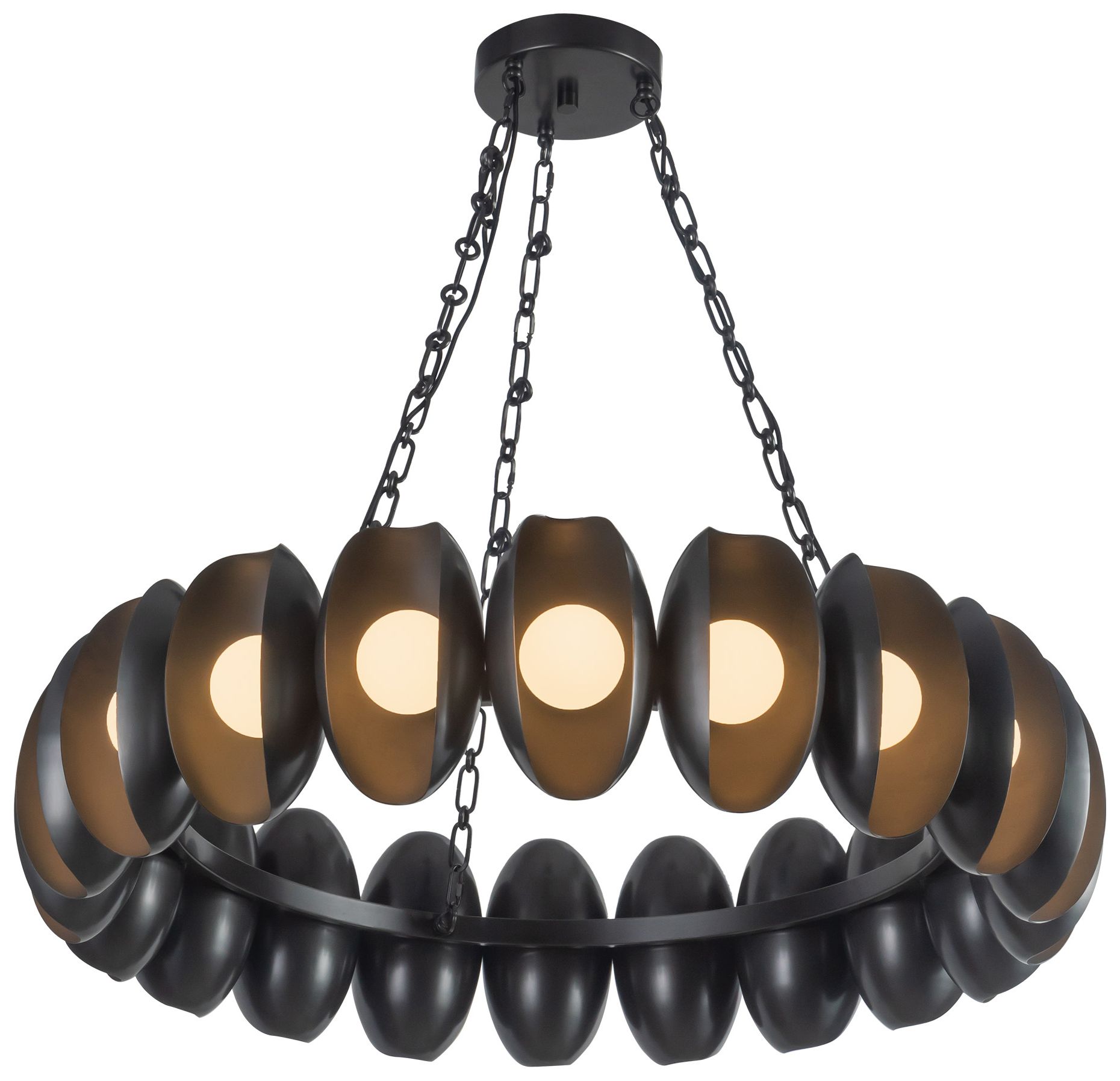 Image 3 Cortez 37-in Urban Bronze dimmable LED Chandelier more views
