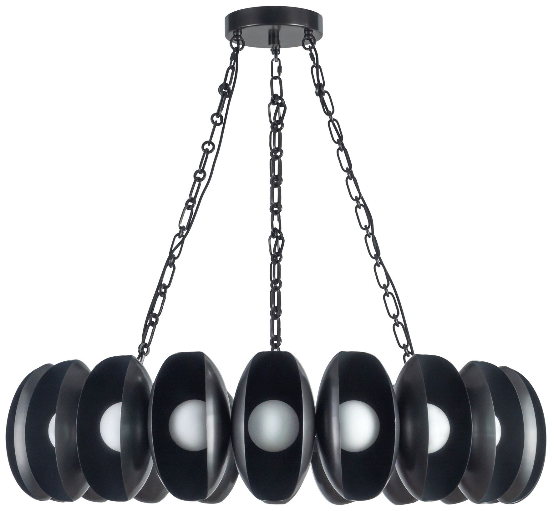 Image 6 Cortez 37-in Urban Bronze dimmable LED Chandelier more views