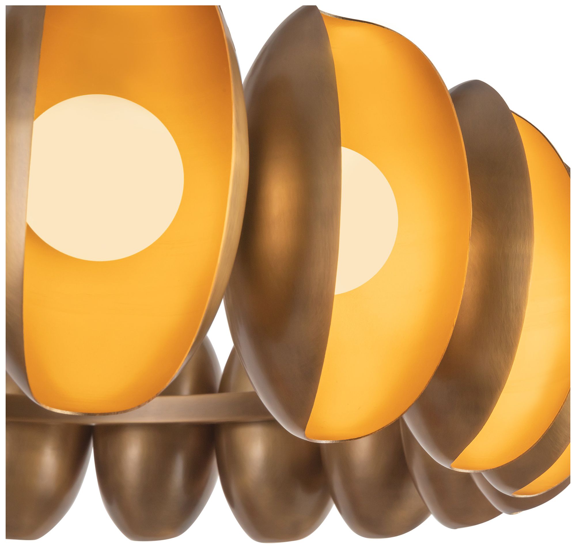 Image 4 Cortez 37-in Vintage Brass dimmable LED Chandelier more views