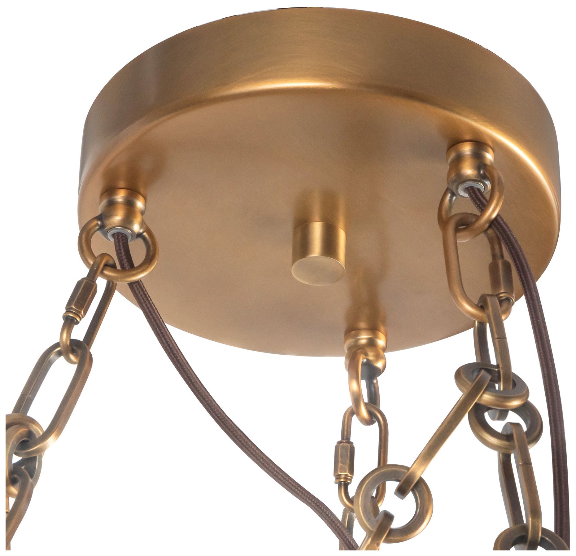 Image 5 Cortez 37-in Vintage Brass dimmable LED Chandelier more views