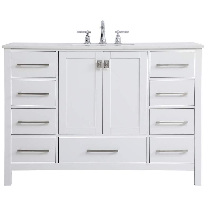 Image 3 Cortez 48"W 2-Door Calacatta White Single Sink Vanity