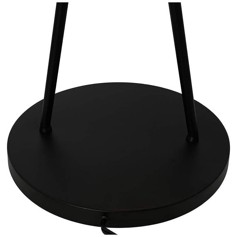 Image 3 Cortina 65.35" High 6-Light Black Floor Lamp w/ White Shade more views