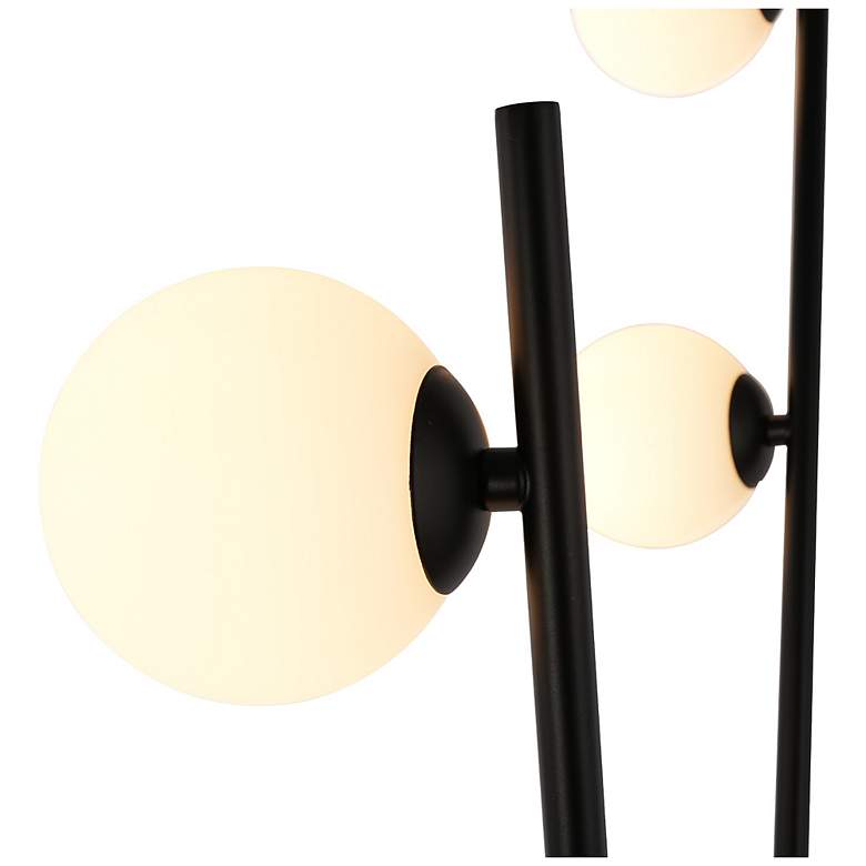 Image 5 Cortina 65.35" High 6-Light Black Floor Lamp w/ White Shade more views