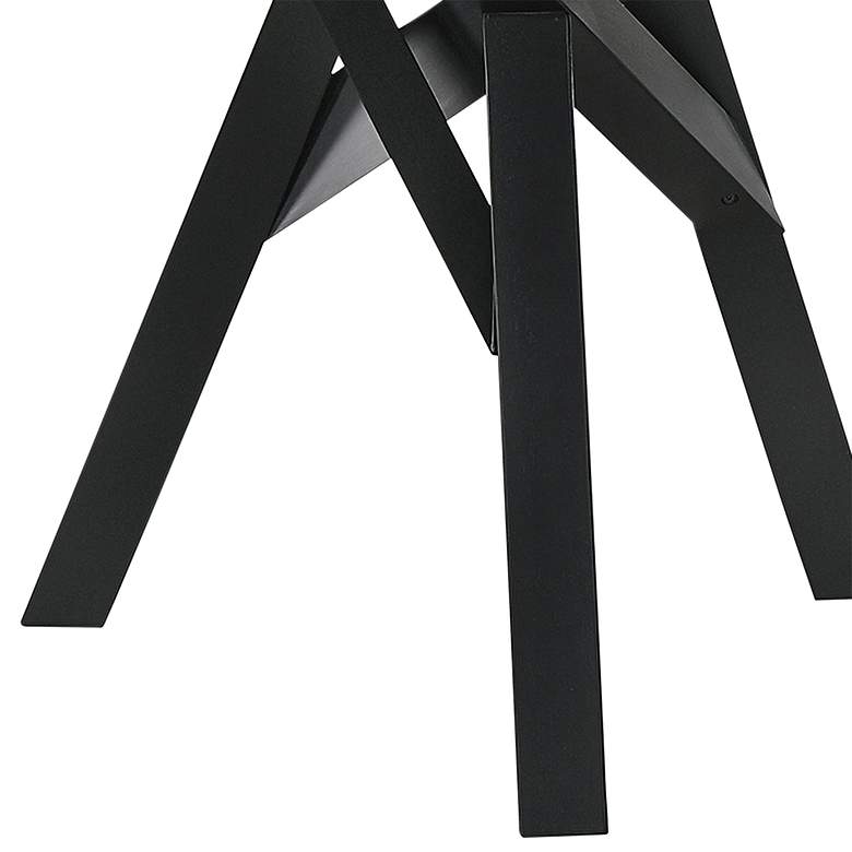 Image 4 Cortina 79" Wide Mid-Century Black Rectangular Dining Table more views
