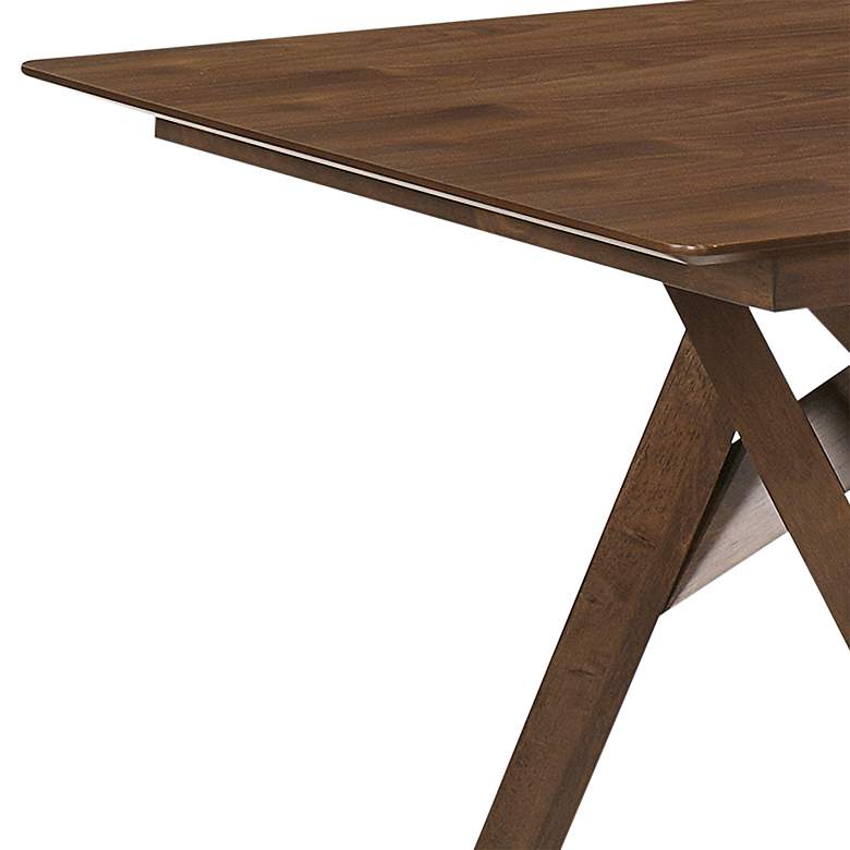 Image 3 Cortina 79 inch Wide Mid-Century Walnut Rectangular Dining Table more views