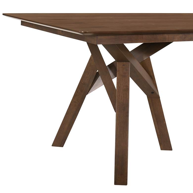 Image 6 Cortina 79" Wide Mid-Century Walnut Rectangular Dining Table more views